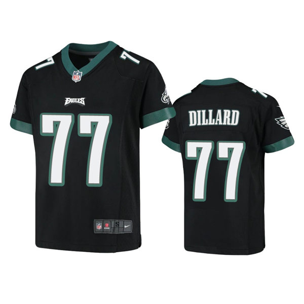 Youth Philadelphia Eagles #77 Andre Dillard Black Limited Jersey