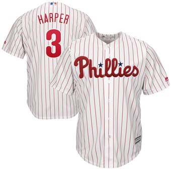 Youth Philadelphia Phillies #3 Bryce Harper White Home Cool Base Jersey