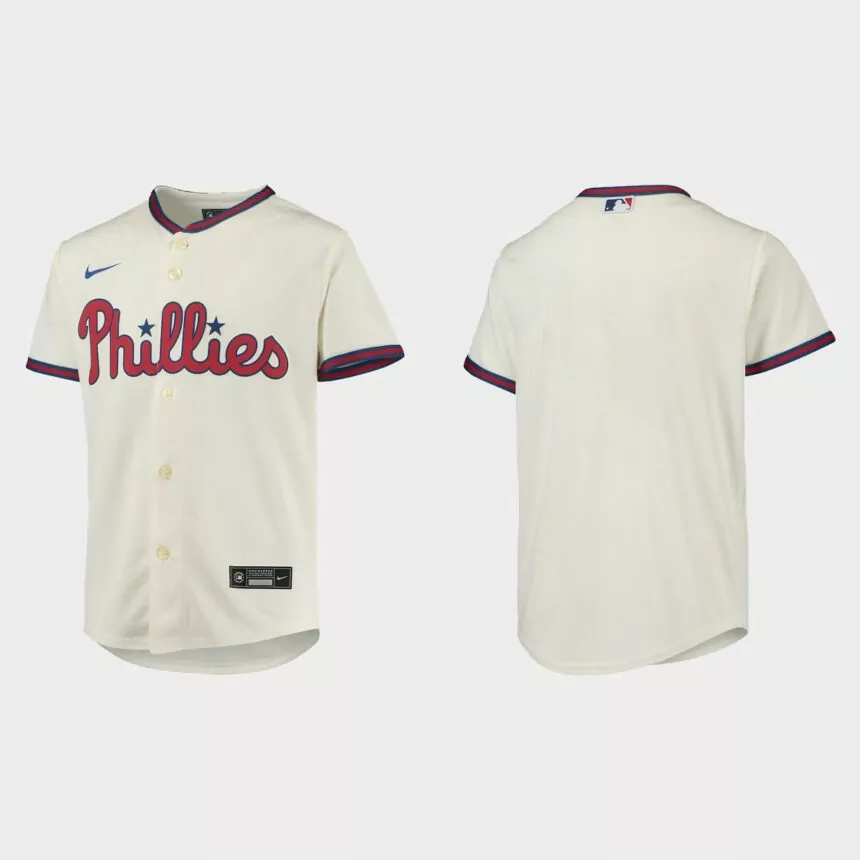 Youth Philadelphia Phillies Cream Replica Jersey
