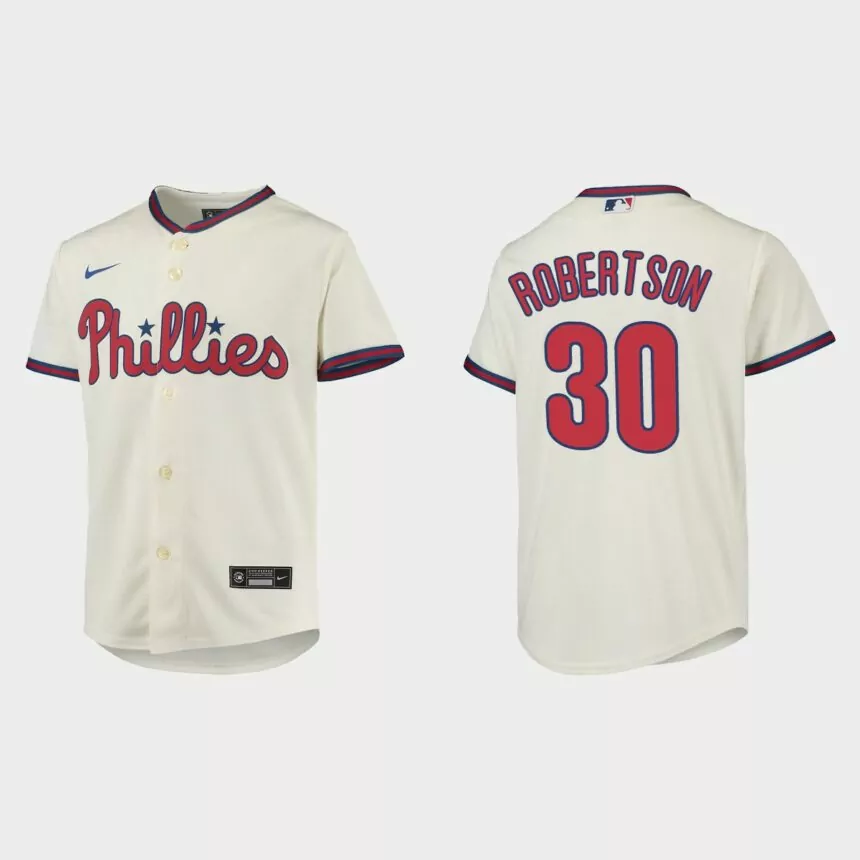 Youth Philadelphia Phillies David Robertson Cream Replica Jersey
