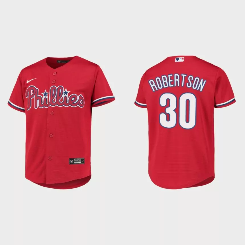 Youth Philadelphia Phillies David Robertson Red Replica Jersey