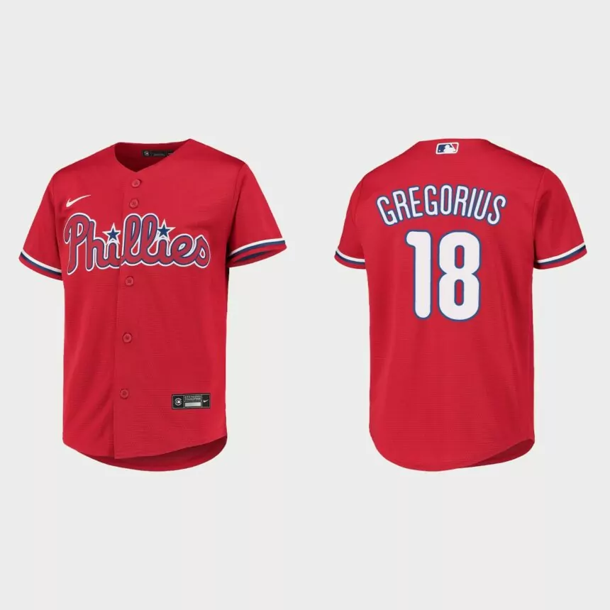 Youth Philadelphia Phillies Didi Gregorius Red Replica Jersey