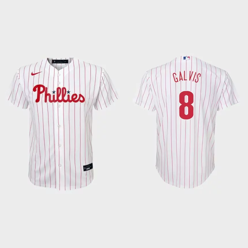 Youth Philadelphia Phillies Freddy Galvis White Replica Home Jersey