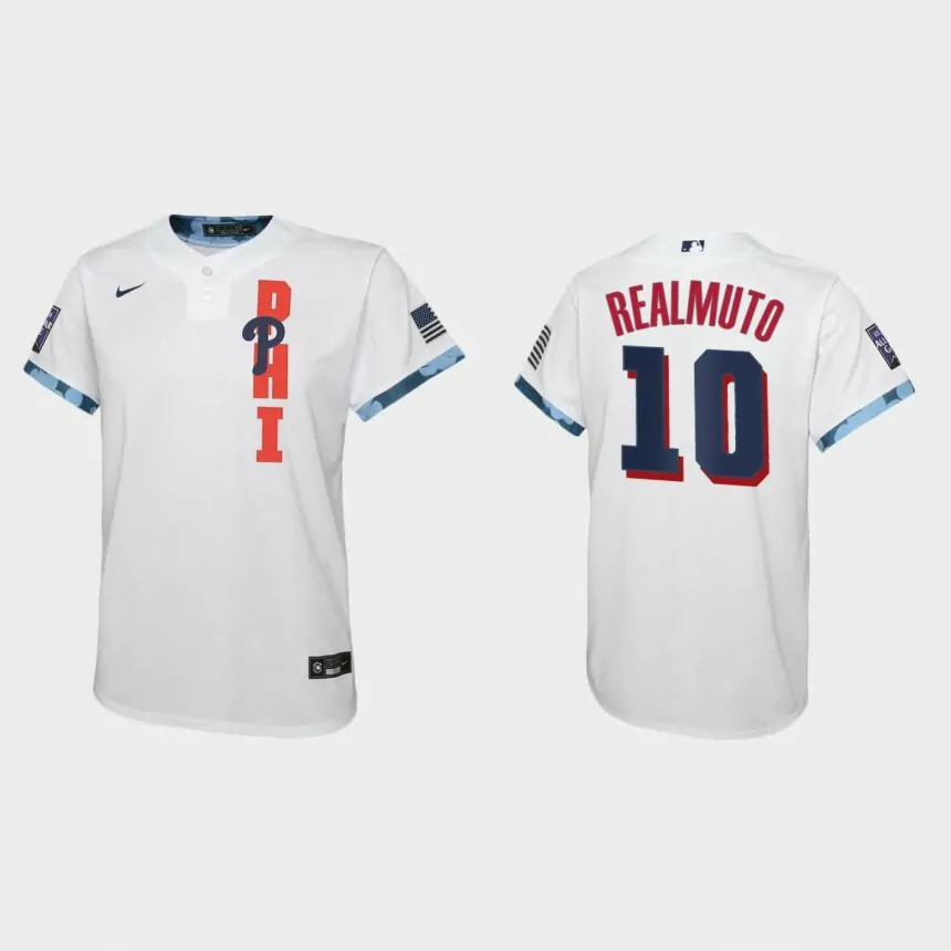 Youth Philadelphia Phillies J.T. Realmuto White 2021 MLB All-Star Game Jersey