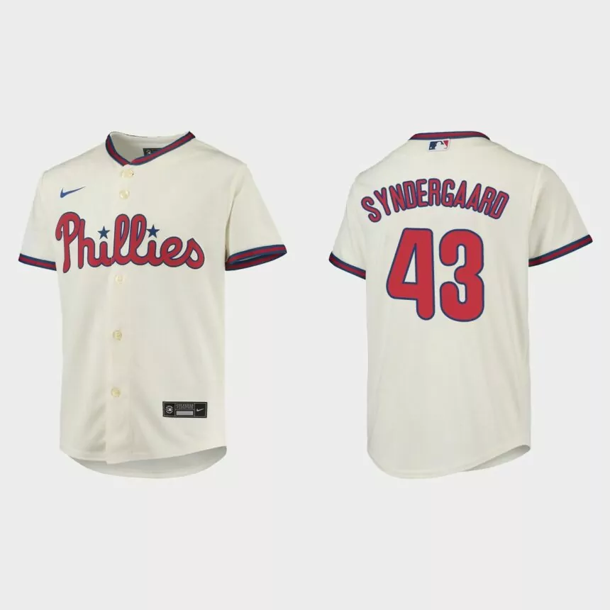 Youth Philadelphia Phillies Noah Syndergaard Cream Replica Jersey