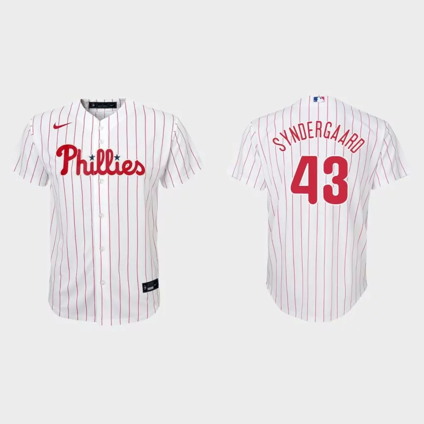 Youth Philadelphia Phillies Noah Syndergaard White Replica Home Jersey