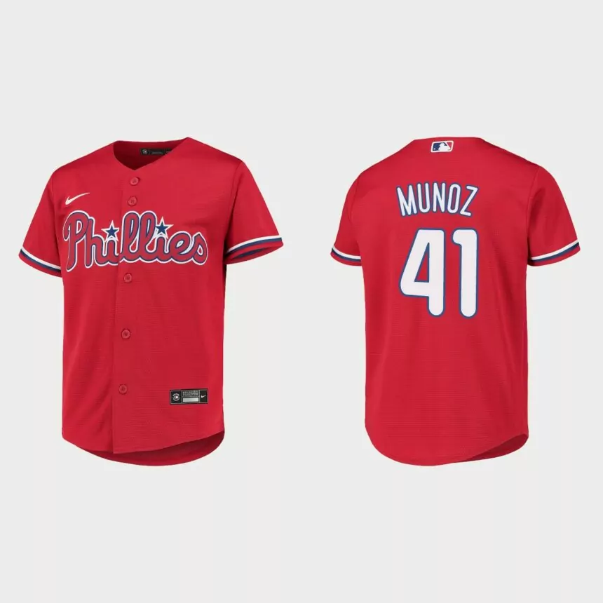 Youth Philadelphia Phillies Yairo Munoz Red Replica Jersey
