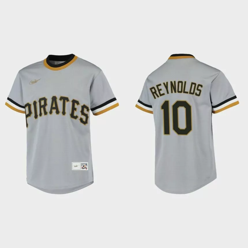 Youth Pittsburgh Pirates #10 Bryan Reynolds Gray Cooperstown Collection Road Jersey