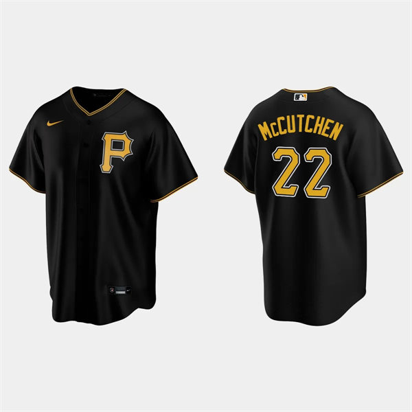 Youth Pittsburgh Pirates #22 Andrew McCutchen Nike Black Alternate Team Logo Coolbase Jersey