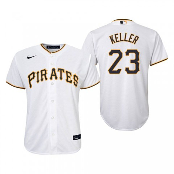 Youth Pittsburgh Pirates #23 Mitch Keller Nike White Home CoolBase Jersey