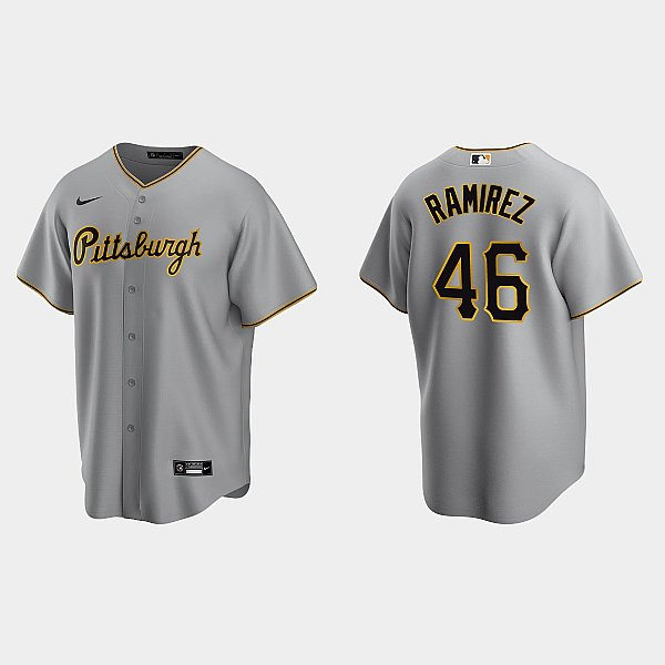 Youth Pittsburgh Pirates #46 Yohan Ramirez Nike Gray Road CoolBase Jersey