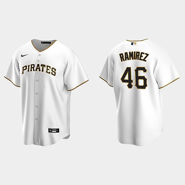 Youth Pittsburgh Pirates #46 Yohan Ramirez Nike White Home CoolBase Jersey
