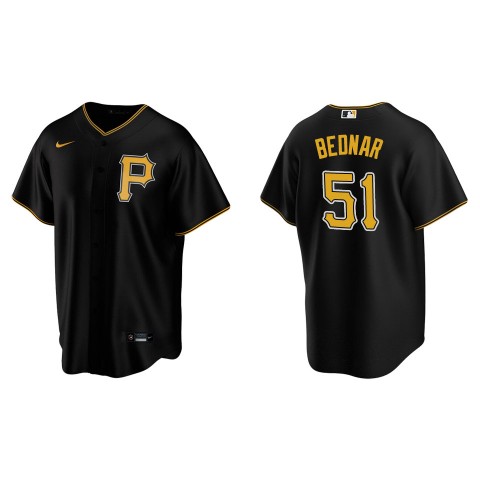 Youth Pittsburgh Pirates #51 David Bednar Nike Black Alternate Team Logo Coolbase Jersey