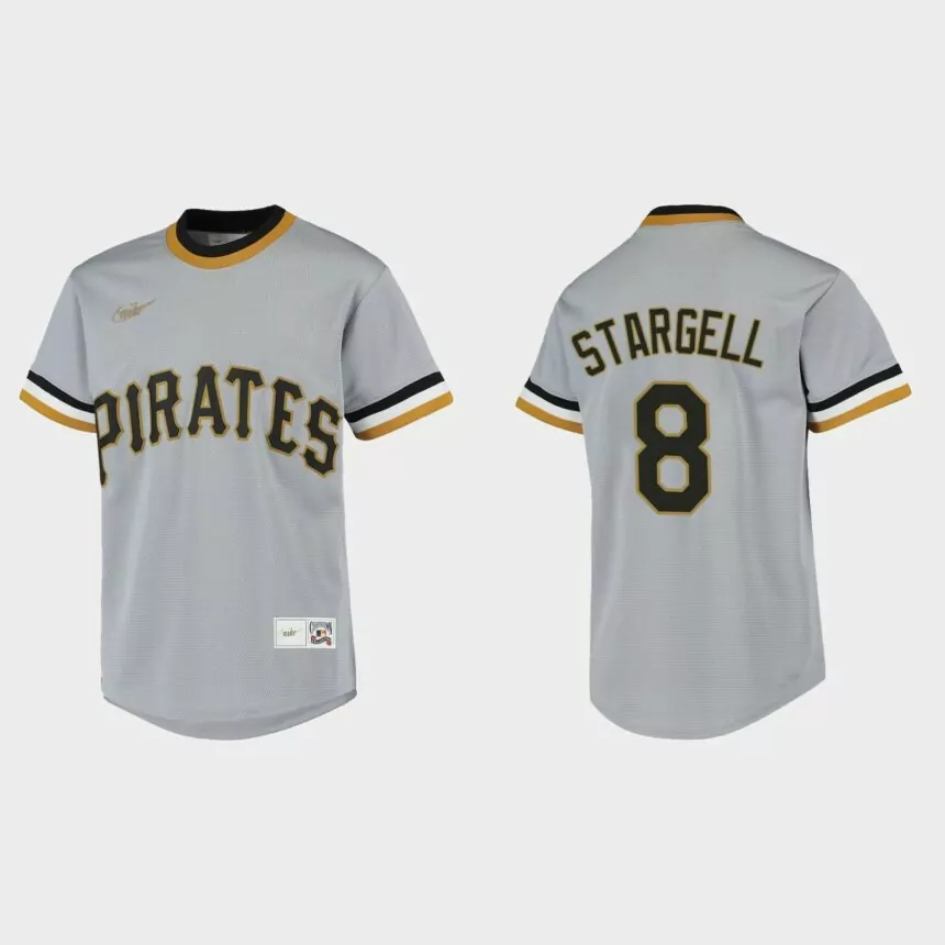 Youth Pittsburgh Pirates #8 Willie Stargell Gray Cooperstown Collection Road Jersey