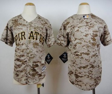 Youth Pittsburgh Pirates Blank Camo Cool Base Stitched Baseball Jersey