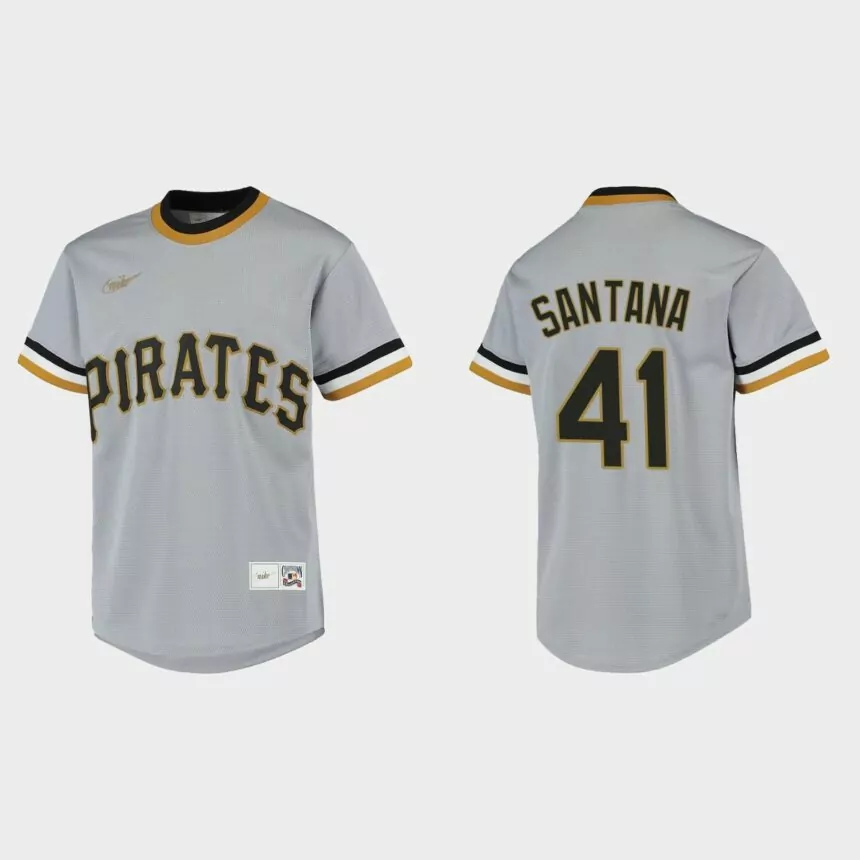 Youth Pittsburgh Pirates Carlos Santana Gray Cooperstown Collection Jersey