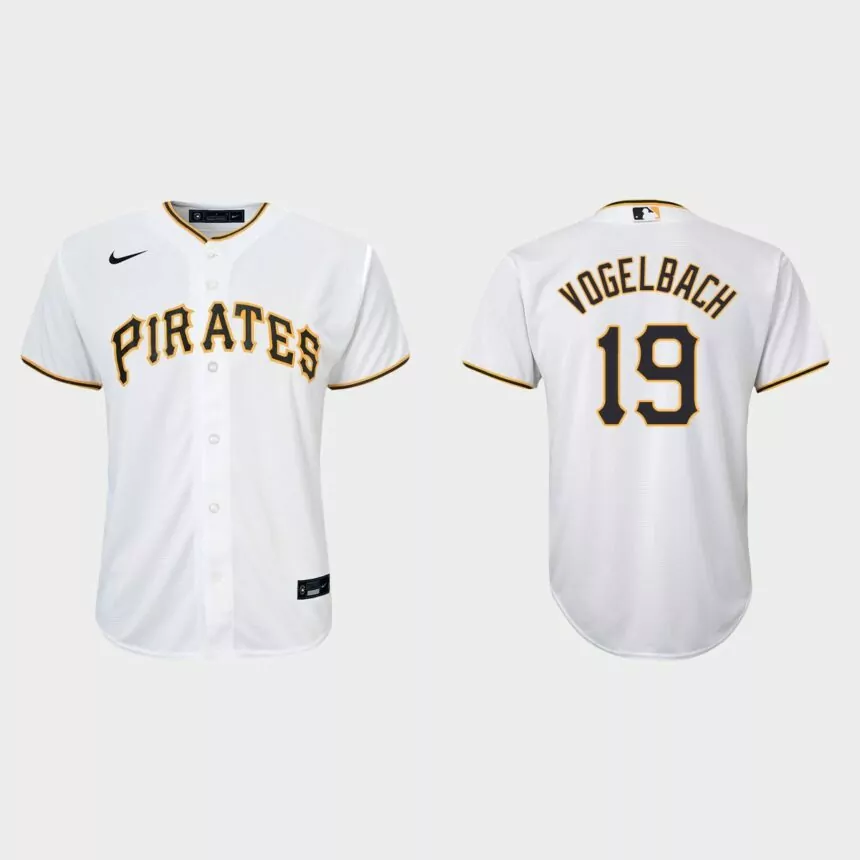 Youth Pittsburgh Pirates Daniel Vogelbach White Replica Home Jersey