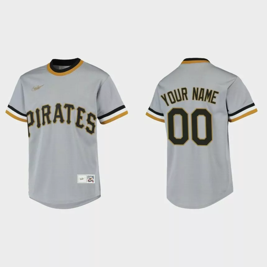 Youth Pittsburgh Pirates Gray Cooperstown Collection Road Custom 