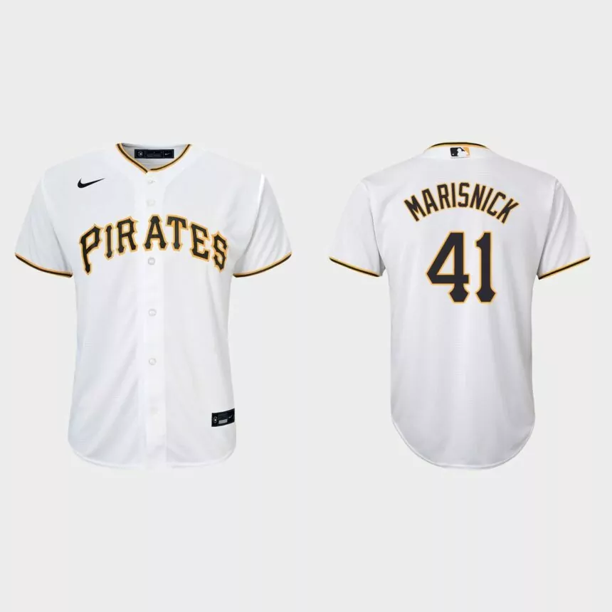 Youth Pittsburgh Pirates Jake Marisnick White Replica Home Jersey
