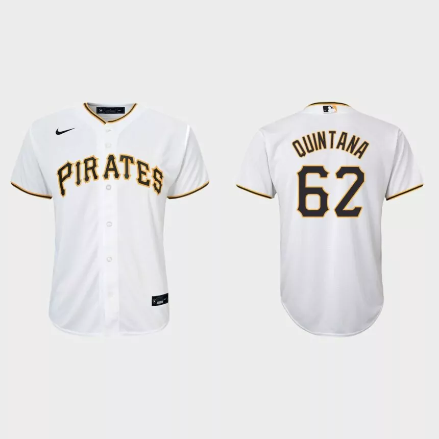 Youth Pittsburgh Pirates Jose Quintana White Replica Home Jersey