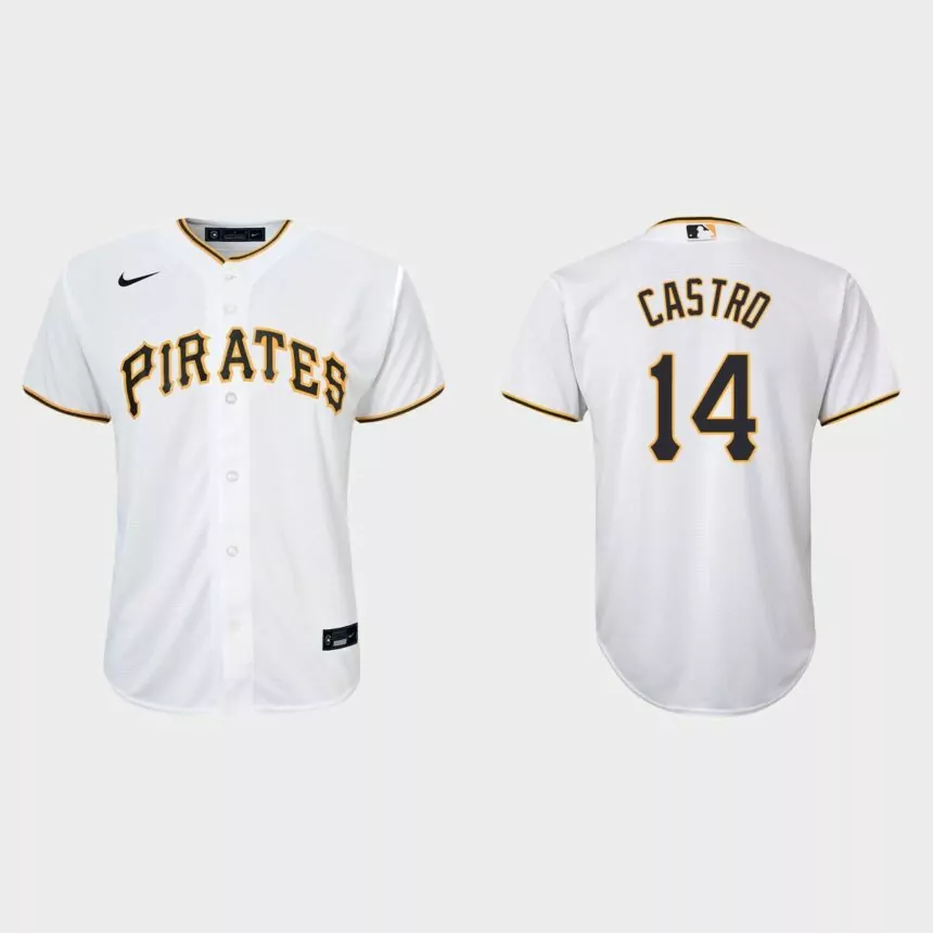 Youth Pittsburgh Pirates Rodolfo Castro White Replica Home Jersey
