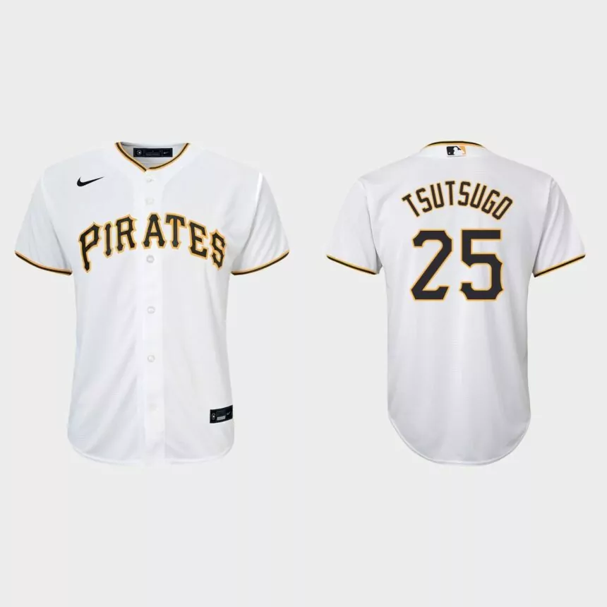 Youth Pittsburgh Pirates Yoshitomo Tsutsugo White Replica Home Jersey