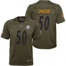 Youth Pittsburgh Steelers Ryan Shazier Olive 2017 Salute to Service Game Jersey