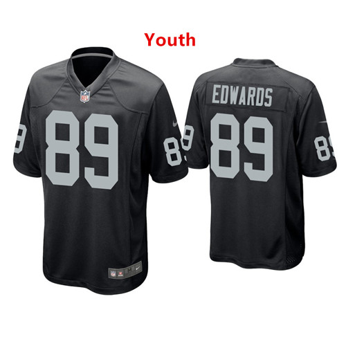 Youth Raiders #89 Bryan Edwards Limited Black Jersey