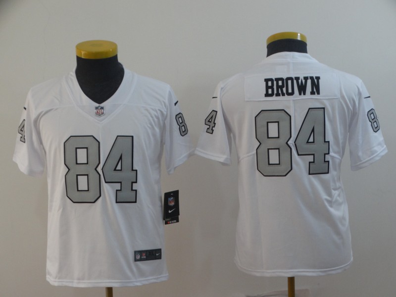 Youth Raiders 84 Antonio Brown White Youth Color Rush Limited Jersey