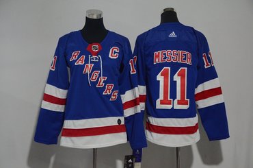 Youth Rangers 11 Mark Messier Blue Youth Adidas Jersey