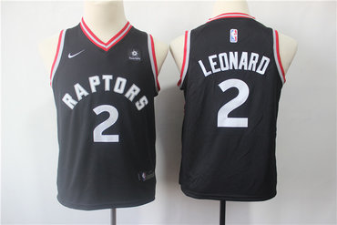 Youth Raptors 2 Kawhi Leonard Black Youth Nike Swingman Jersey