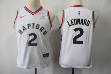 Youth Raptors 2 Kawhi Leonard White Youth Nike Swingman Jersey