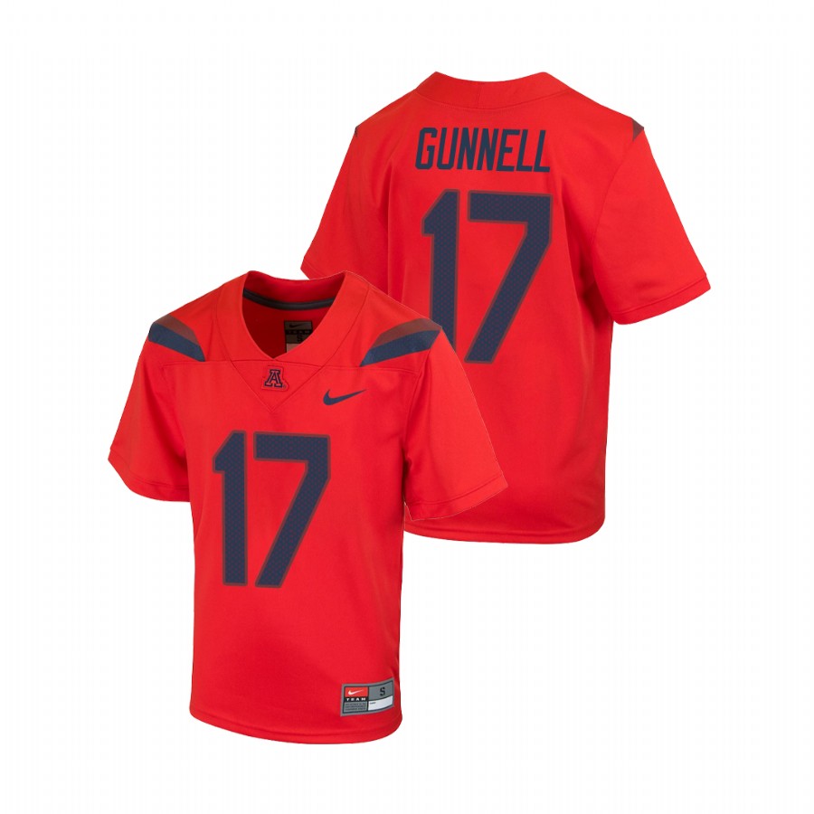 Youth Red Arizona Wildcats Grant Gunnell Replica Football Jersey