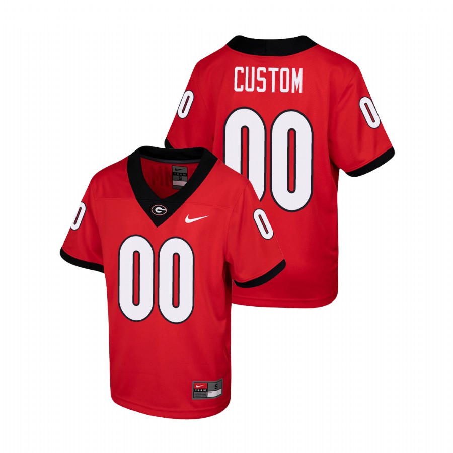 Youth Red Georgia Bulldogs Custom Game Jersey