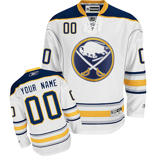 Youth Reebok Buffalo Sabres Customized Authentic White Away NHL Jersey