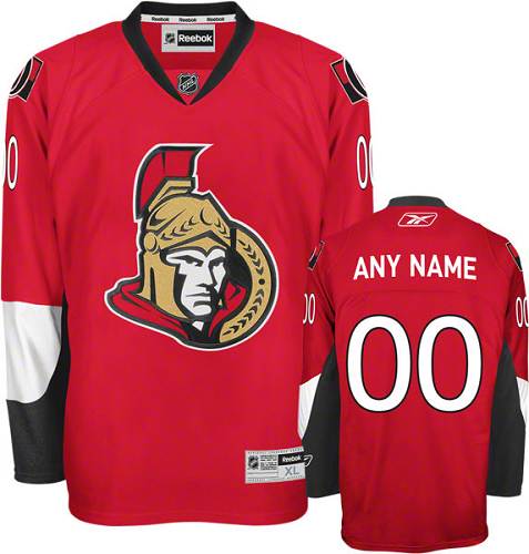 Youth Reebok Ottawa Senators Customized Authentic Red Home NHL Jersey