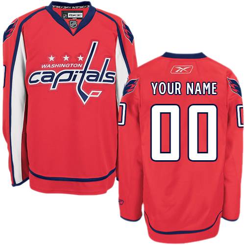 Youth Reebok Washington Capitals Customized Authentic Red Home NHL Jersey