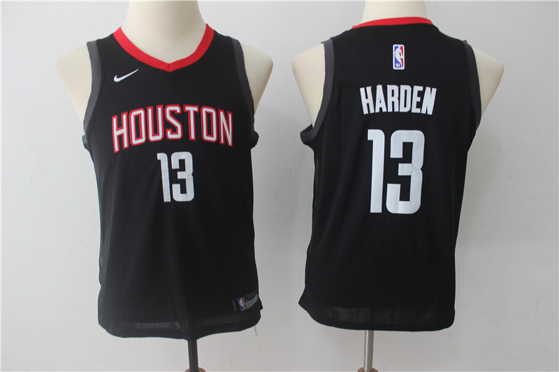 Youth Rockets 13 James Harden Black Youth Nike Swingman Jersey