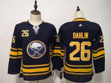 Youth Sabres 26 Rasmus Dahlin Navy Youth Adidas Jersey