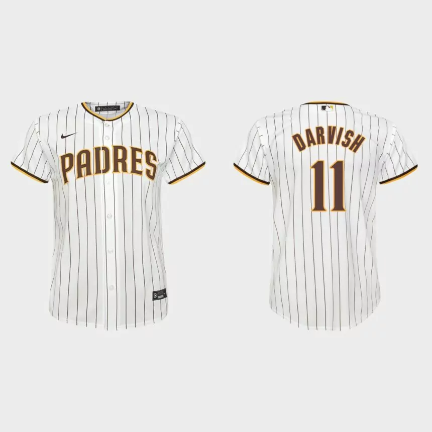 Youth San Diego Padres #11 Yu Darvish Nike White Replica Home Jersey