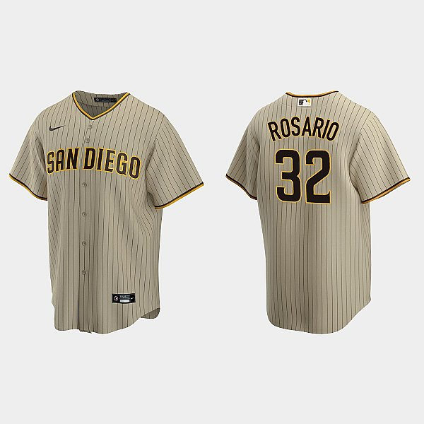Youth San Diego Padres #32 Eguy Rosario Tan Brown Alternate CoolBase Jersey