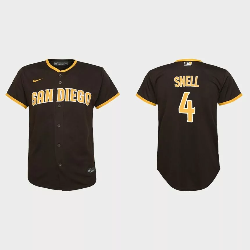 Youth San Diego Padres #4 Blake Snell Nike Brown Replica Road Player Jersey