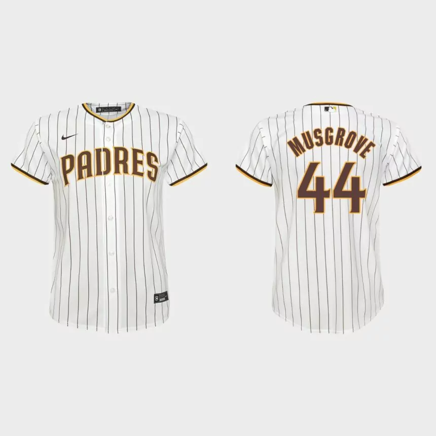 Youth San Diego Padres #44 Joe Musgrove White Replica Home Jersey