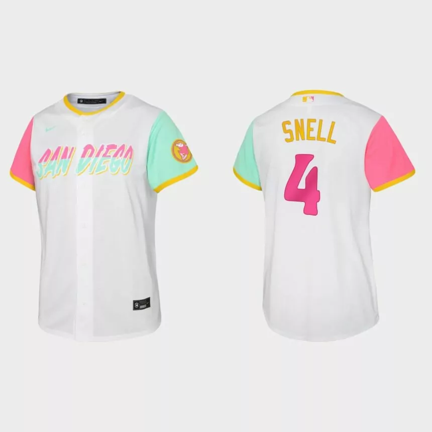 Youth San Diego Padres Blake Snell White 2022 City Connect Replica Jersey