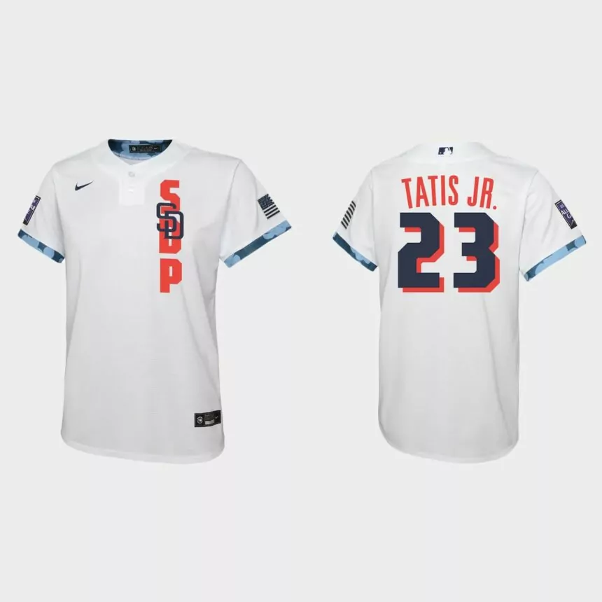 Youth San Diego Padres Fernando Tatis Jr. White 2021 MLB All-Star Game Jersey