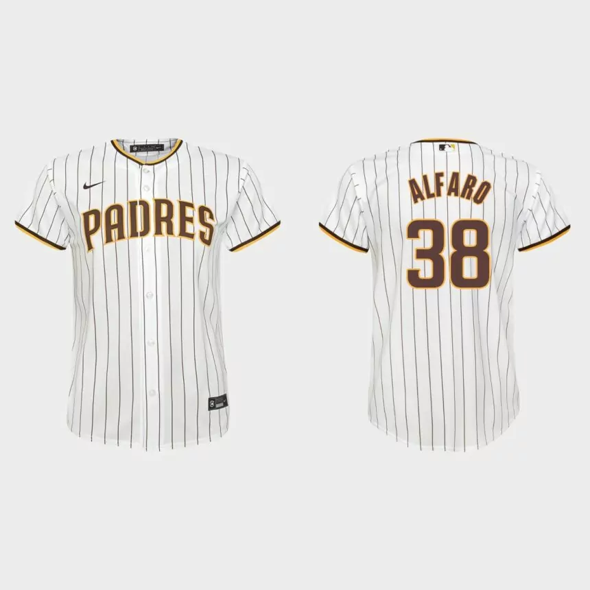 Youth San Diego Padres Jorge Alfaro White Replica Home Jersey