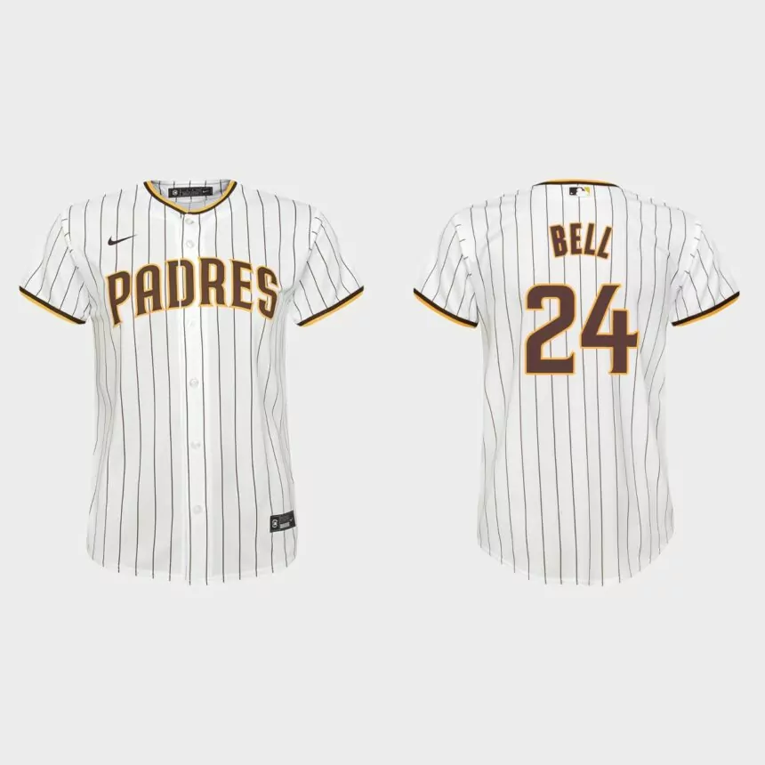 Youth San Diego Padres Josh Bell White Replica Home Jersey