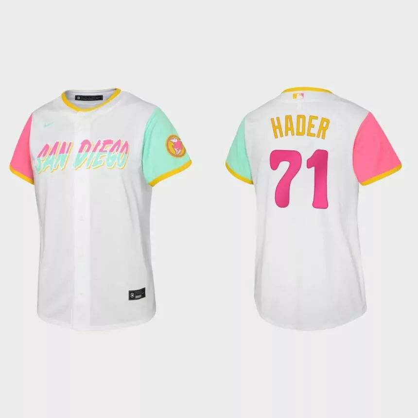 Youth San Diego Padres Josh Hader White 2022 City Connect Replica Jersey