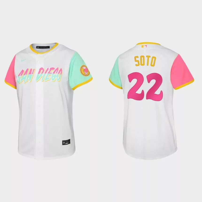 Youth San Diego Padres Juan Soto White 2022 City Connect Replica Jersey