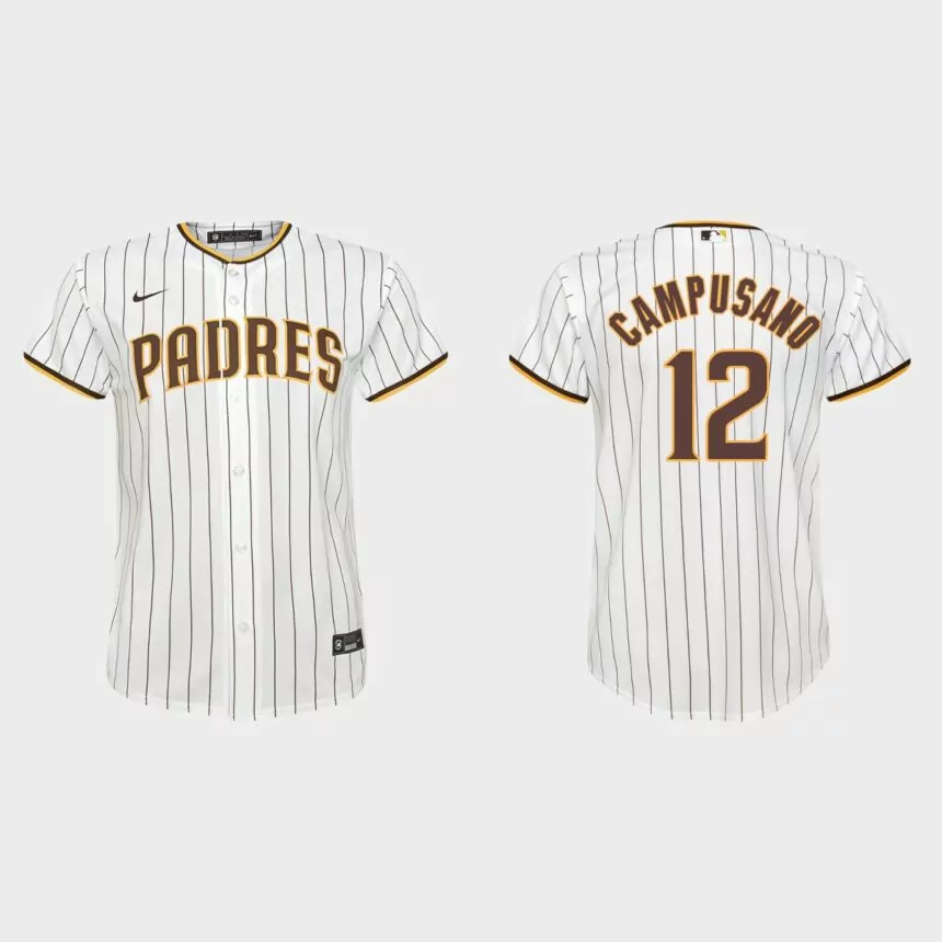 Youth San Diego Padres Luis Campusano White Replica Home Jersey
